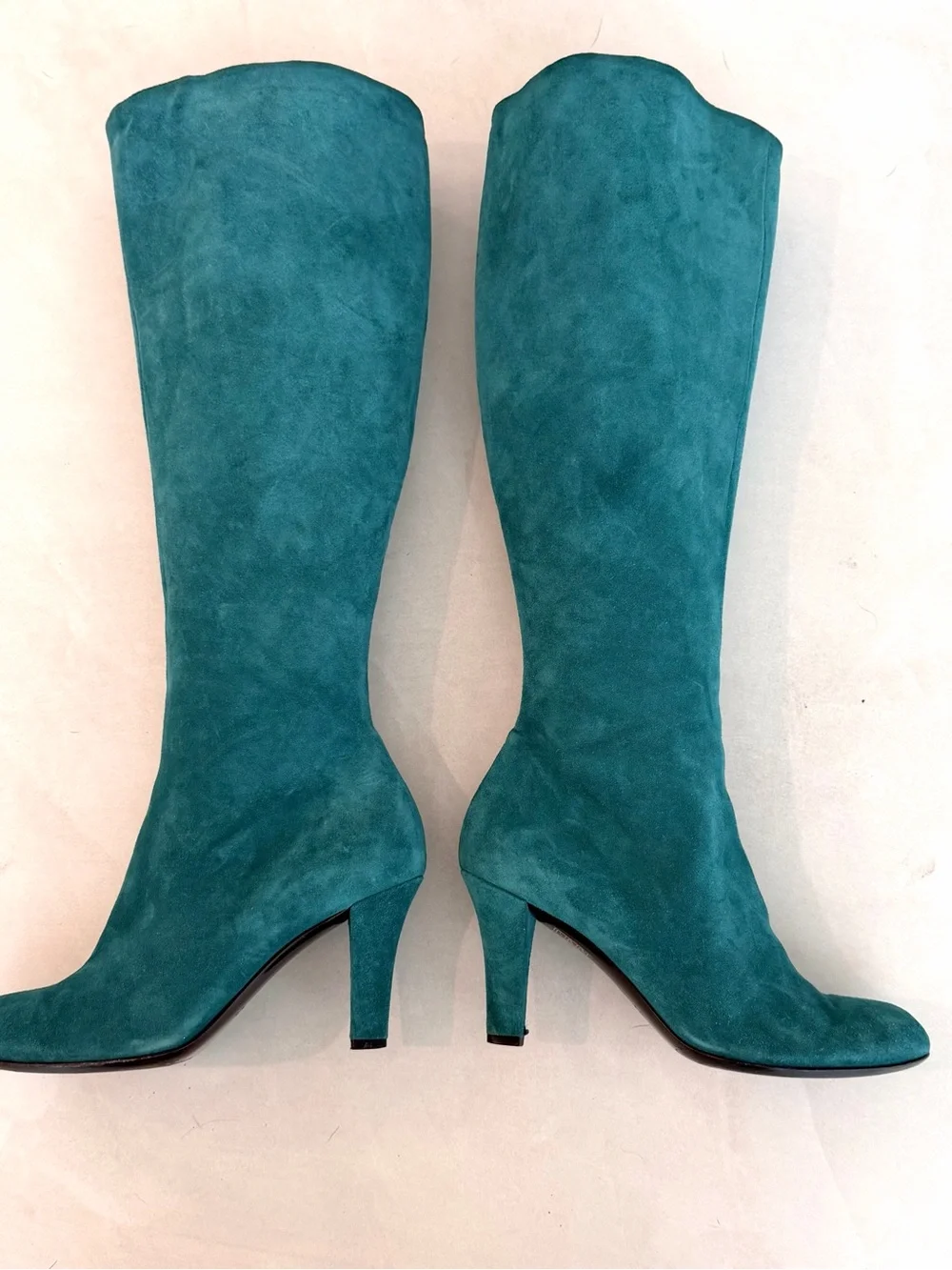 Gucci Teal Suede knee high boots